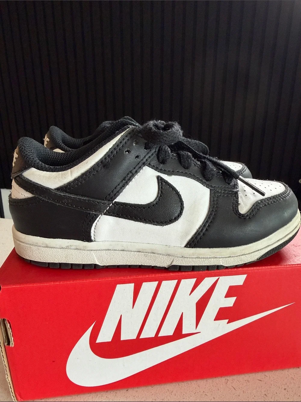 Nike Kids Black and White Low-Top Sneakers